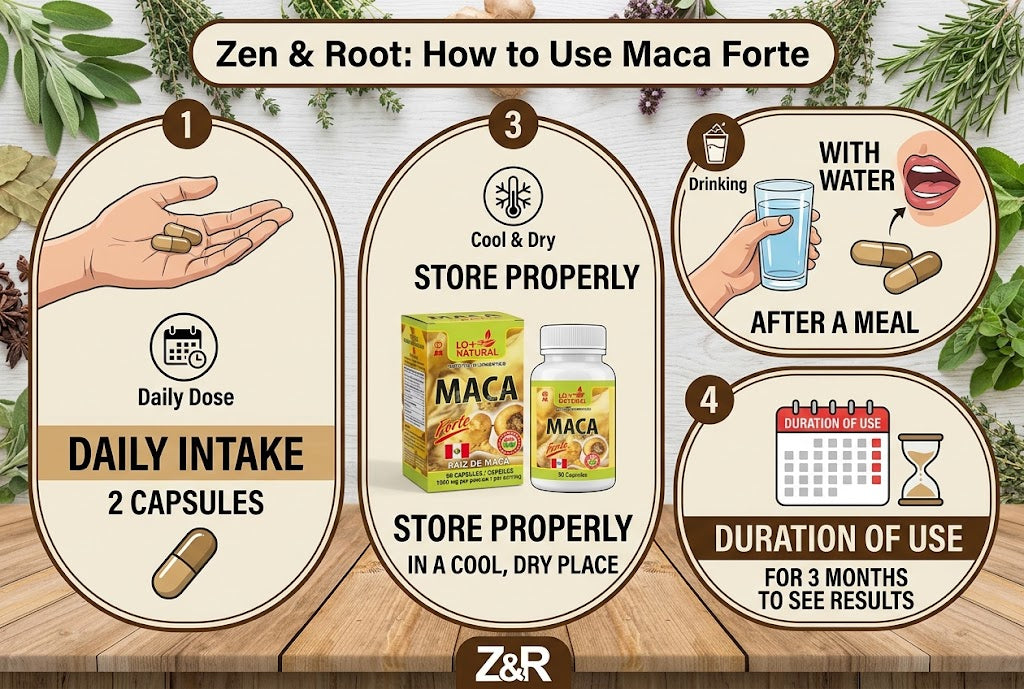 LO+ NATURAL Dietary Supplement Raíz de maca Forte 90 caps 1000 mg