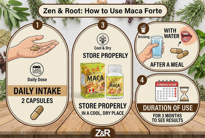 LO+ NATURAL Dietary Supplement Raíz de maca Forte 90 caps 1000 mg
