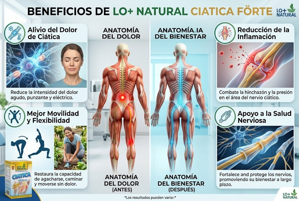 LO+ NATURAL Dietary Supplement Ciatica Sciatic Forte 60caps 1000mg