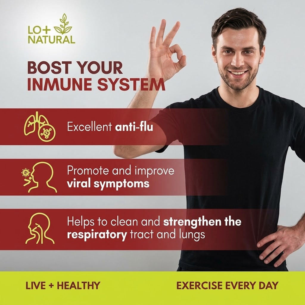LO+ NATURAL 7 Hierbas reforzado con vitamina c (90cap) 500mg Immune Booster