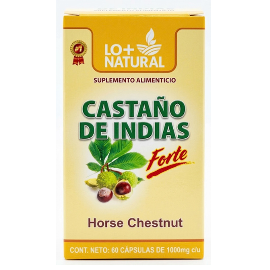 LO+ NATURAL Supplement Castaña de Indias Horse Chestnut 60 caps 1000 mg