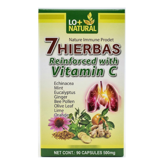 LO+ NATURAL 7 Hierbas reforzado con vitamina c (90cap) 500mg Immune Booster