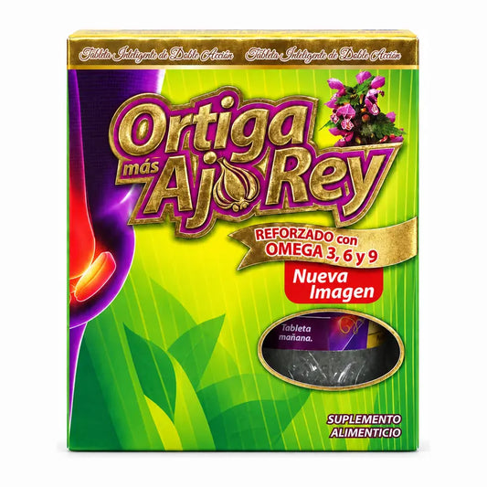 Ortiga Rey Reforzado con Omega 3 6 y 9 Nueva Imagen Tableta Mañana Suplemento Alimenticio