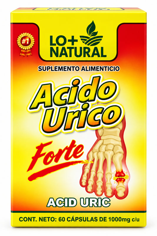 LO+ NATURAL Dietary Supplement Acido Úrico Uric Acid Forte 60caps 1000mg