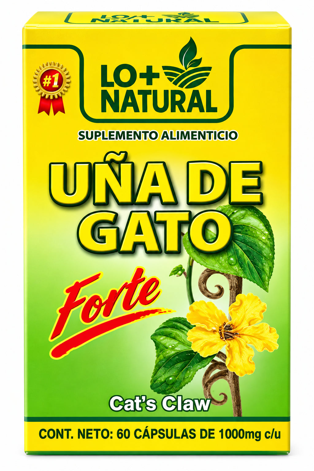 LO+ NATURAL Dietary Supplement Uña de gato Forte 60caps 1000mg