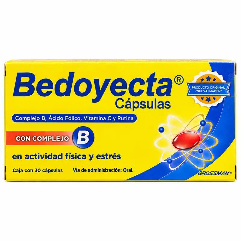 Bedo Capsules - Vitamin B1, B2, B3, B6, B12, C, Folic Acid - 100,000 mg per capsule - Original Product