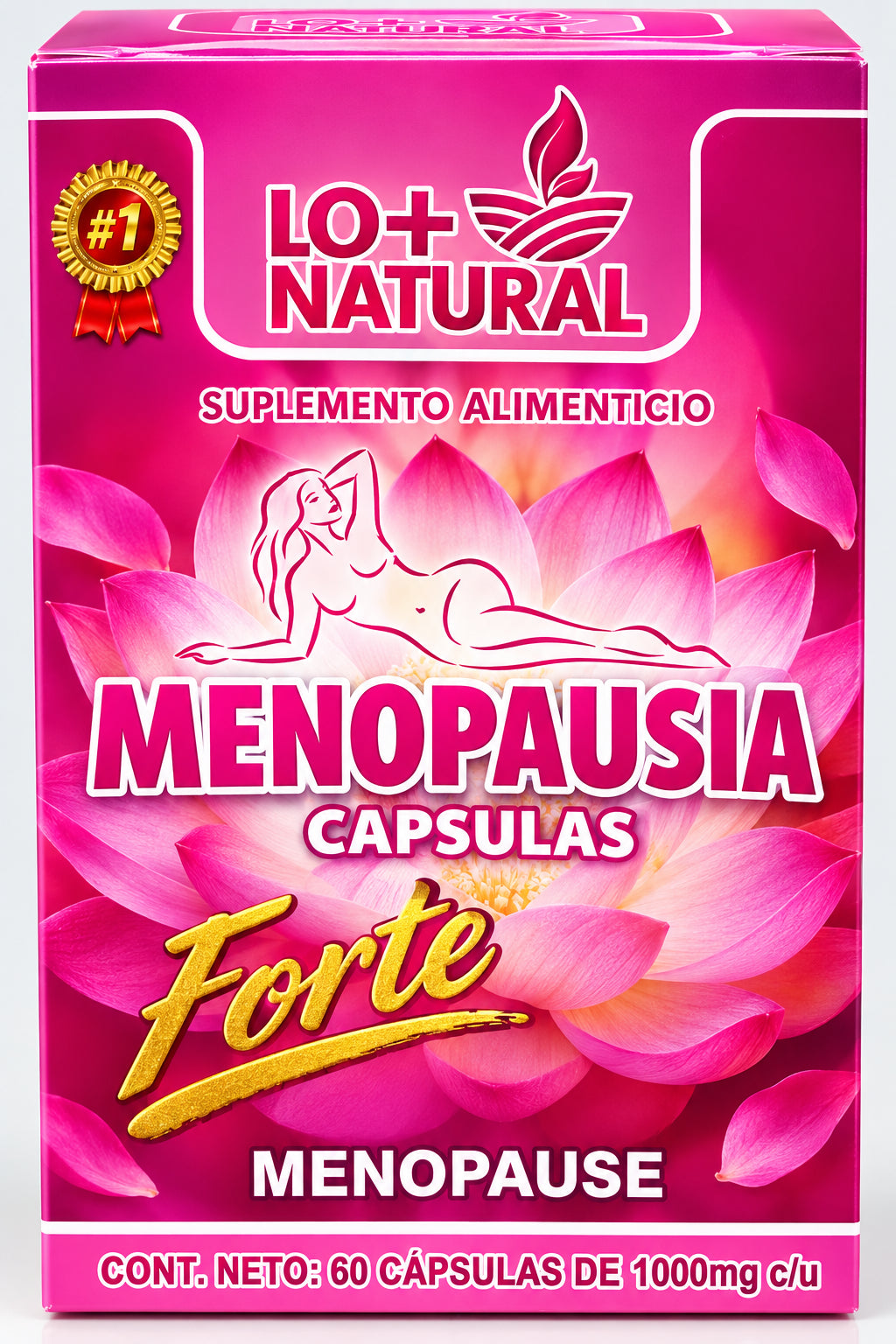 LO+ NATURAL Dietary Supplement Menopausia Menopause Forte 60 caps 1000 mg