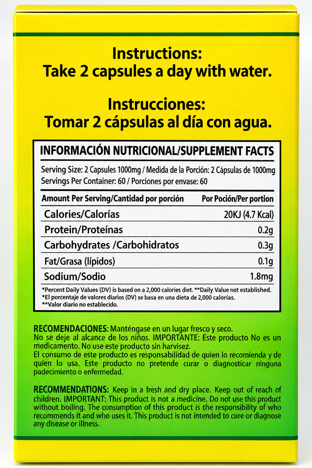 LO+ NATURAL Dietary Supplement Uña de gato Forte 60caps 1000mg
