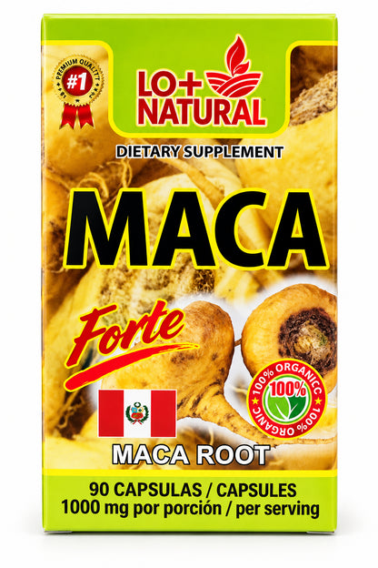 LO+ NATURAL Dietary Supplement Raíz de maca Forte 90 caps 1000 mg