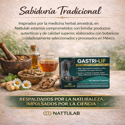 GASTRI-LIF 30 Capsules Dietary Supplement Herbal Blend with Natural Ingredients