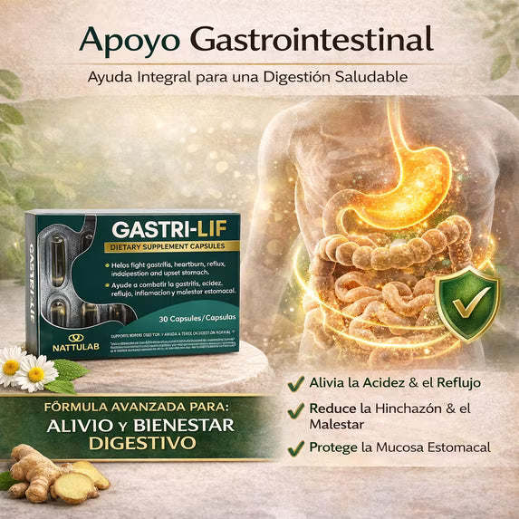 GASTRI-LIF 30 Capsules Dietary Supplement Herbal Blend with Natural Ingredients