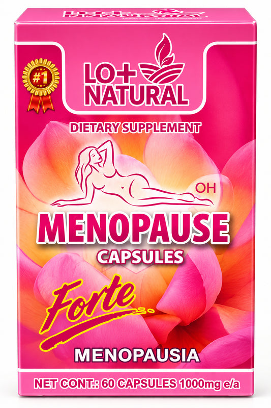 LO+ NATURAL Dietary Supplement Menopausia Menopause Forte 60 caps 1000 mg