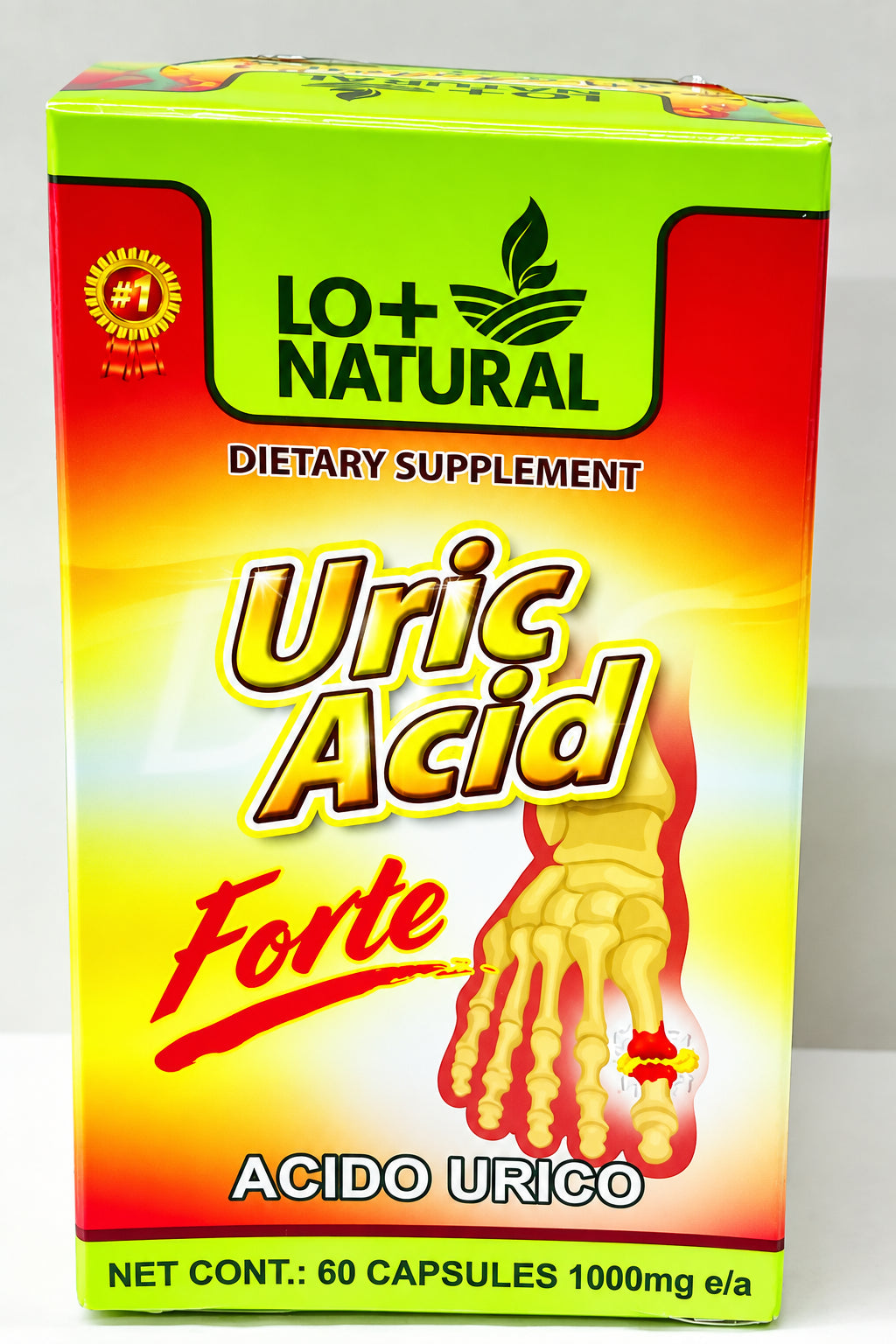 LO+ NATURAL Dietary Supplement Acido Úrico Uric Acid Forte 60caps 1000mg
