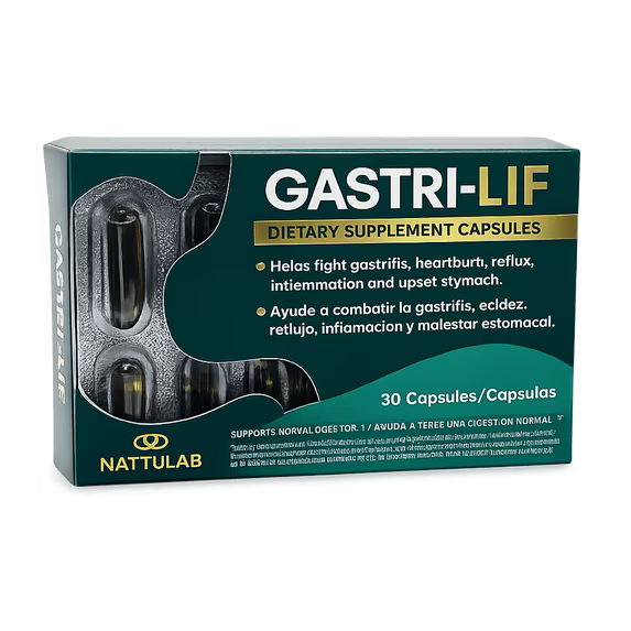 GASTRI-LIF 30 Capsules Dietary Supplement Herbal Blend with Natural Ingredients
